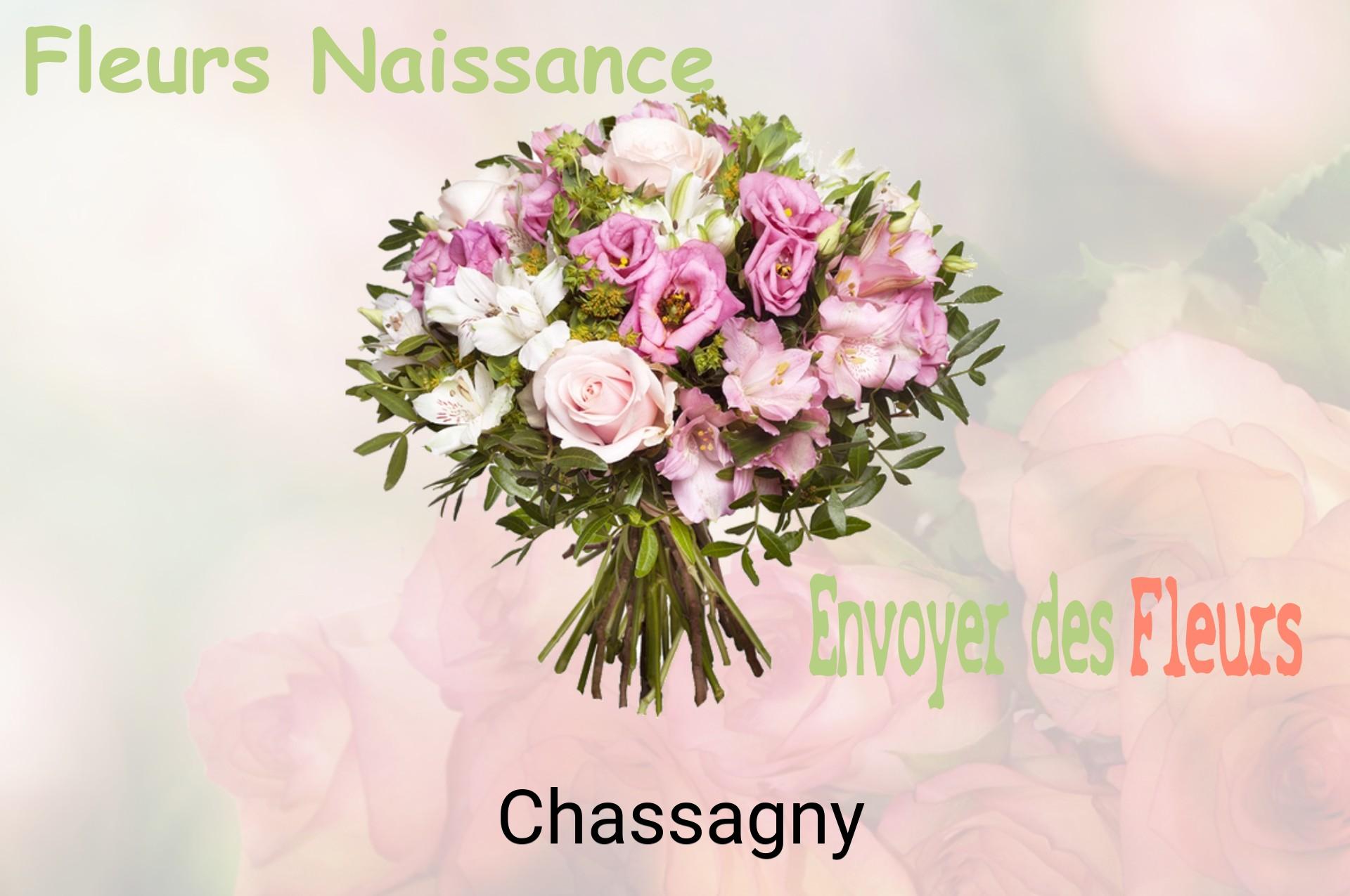 Bouquet de fleurs de naissance livré à Chassagny
